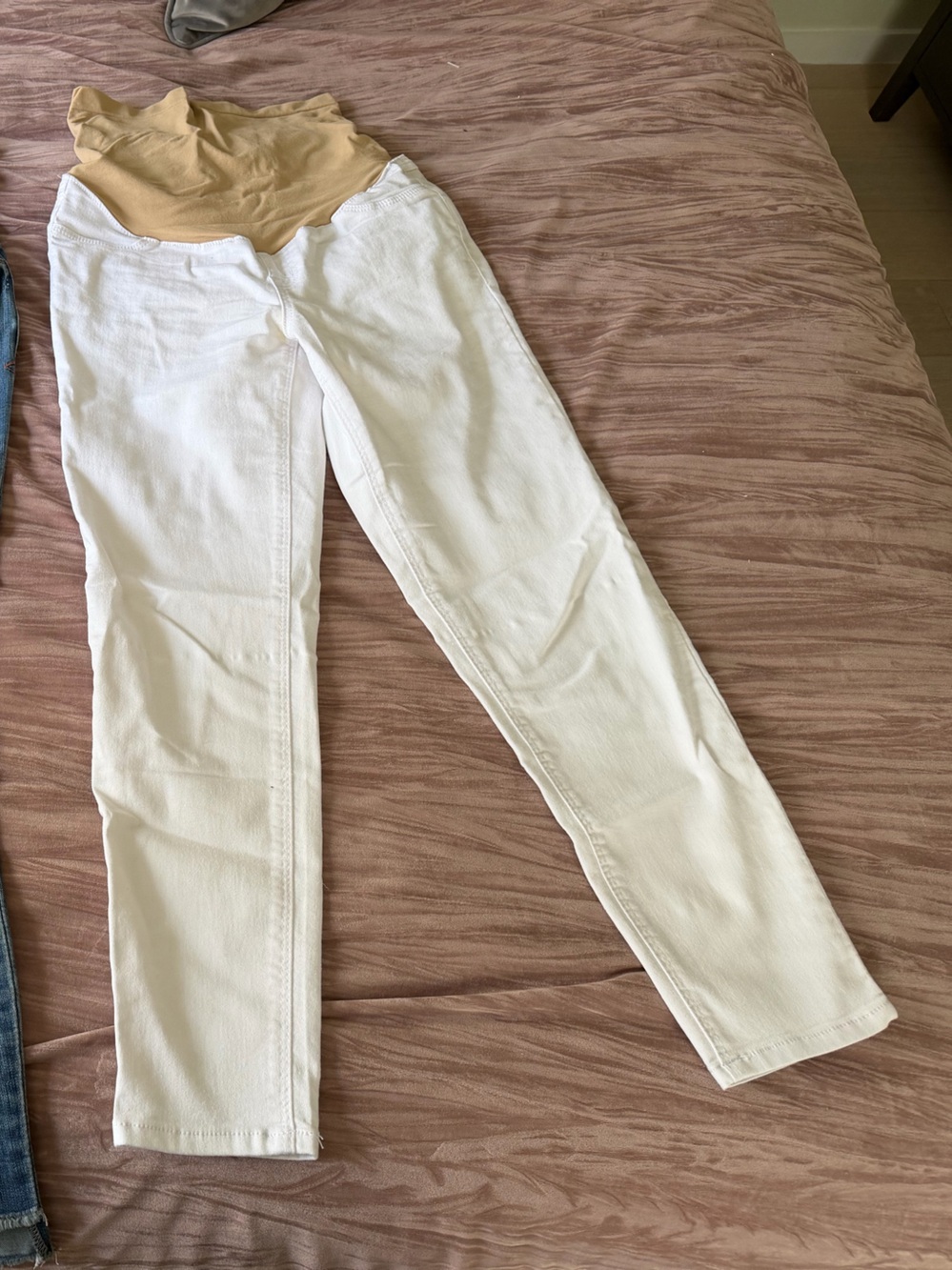 White Maternity Jeans - Stretch Slim Fit